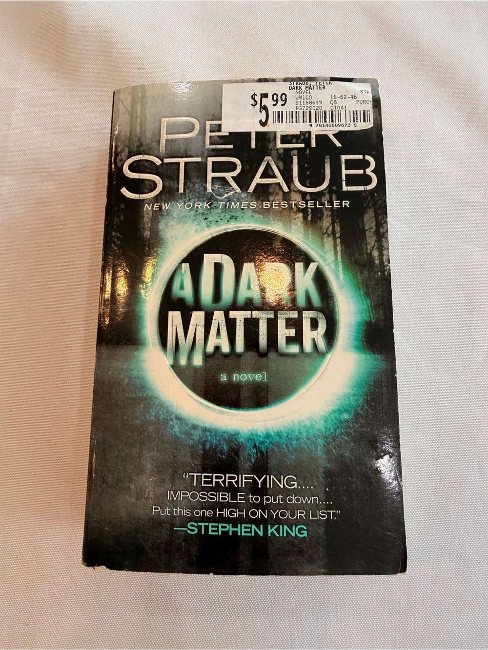 A Dark Matter by Peter Straub Paperback Novel 2011